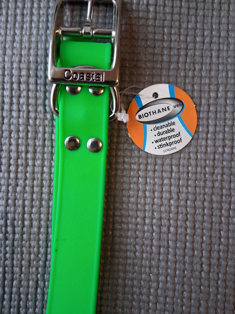 "Biothane" Waterproof Neon Green Dog Collar